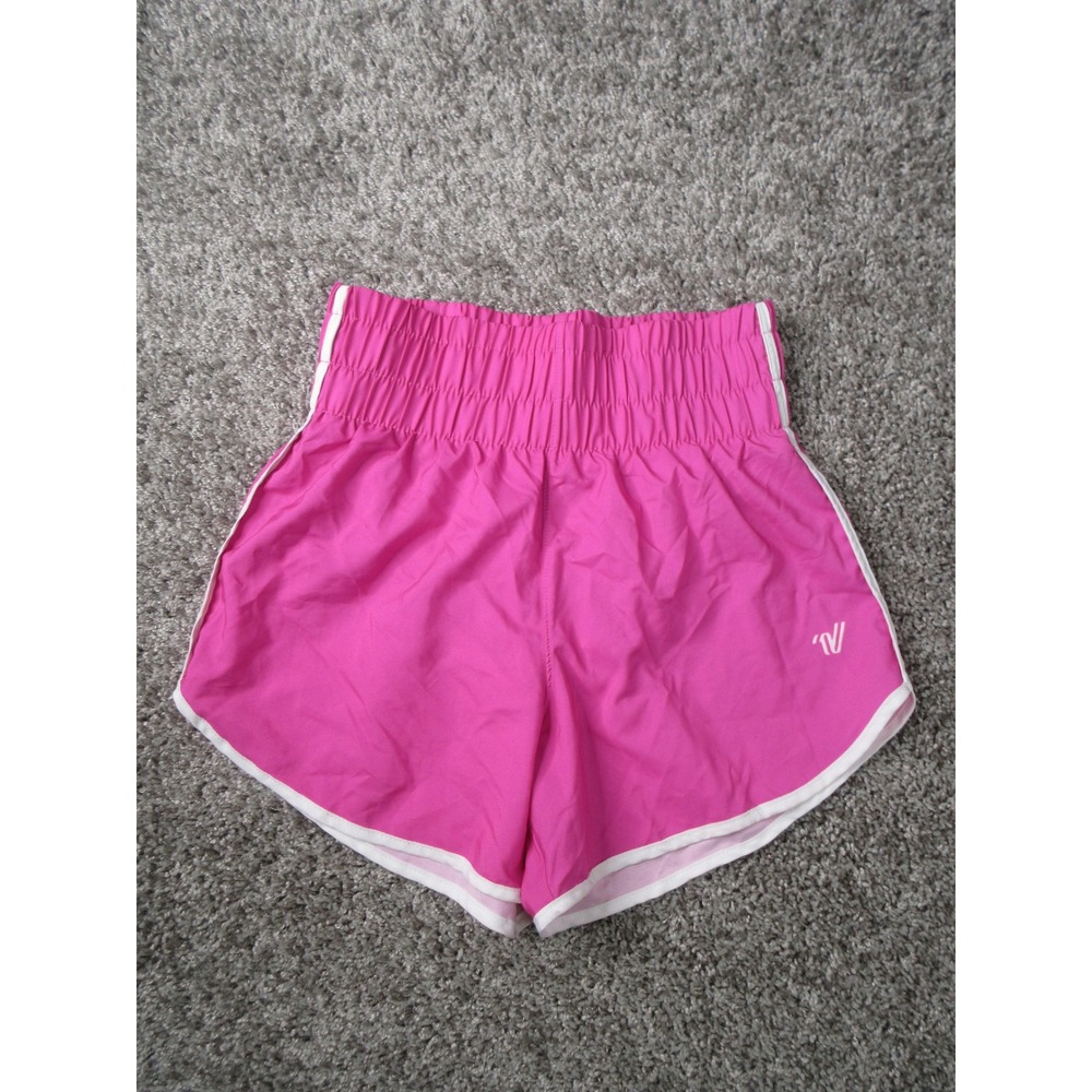 Varsity Spirit Pink Athletic Cheer Shorts Women XS High Rise Smocked Running